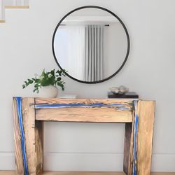 Wooden Beam Console Table 