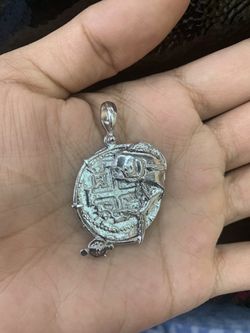 Atocha silver coin pendant