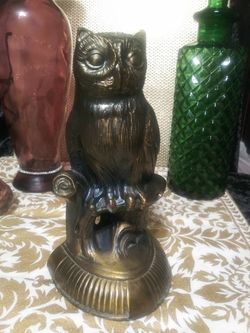 Vintage brass Owl
