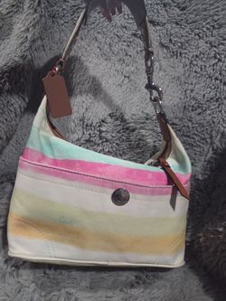 Coach Vintage Watercolor Striped Hampton Hobo Soho Y2K Shoulder bag