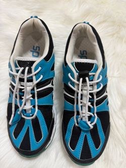 Speedo Womens Size 7 Hydro Comfort 4.0 Shoes Water Sneakers Blue/Teal Black White