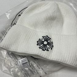 Cream Chrome Hearts Beanie
