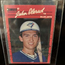 1990 Donruss Autographed John Olerud Rookie Card 