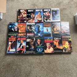 80s Action Movie VHS LOT!!! Van Dame/Rocky!!!