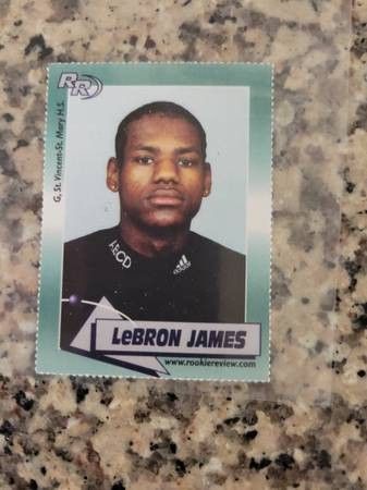 2002 mint rookie review LeBron James card in plastic