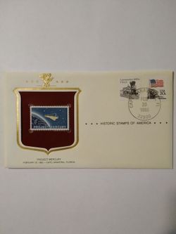 PROJECT MERCURY HISTORIC STAMPS OF AMERICA COVER MINT UNADDRESSED