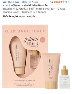 Lux Unfiltered - Mini Golden Hour Set Includes Nº32 Gradual Self Tanner Santal & N°12 Face Tanning Drops - Trial Size Self Tanner