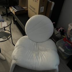 White leather chairs