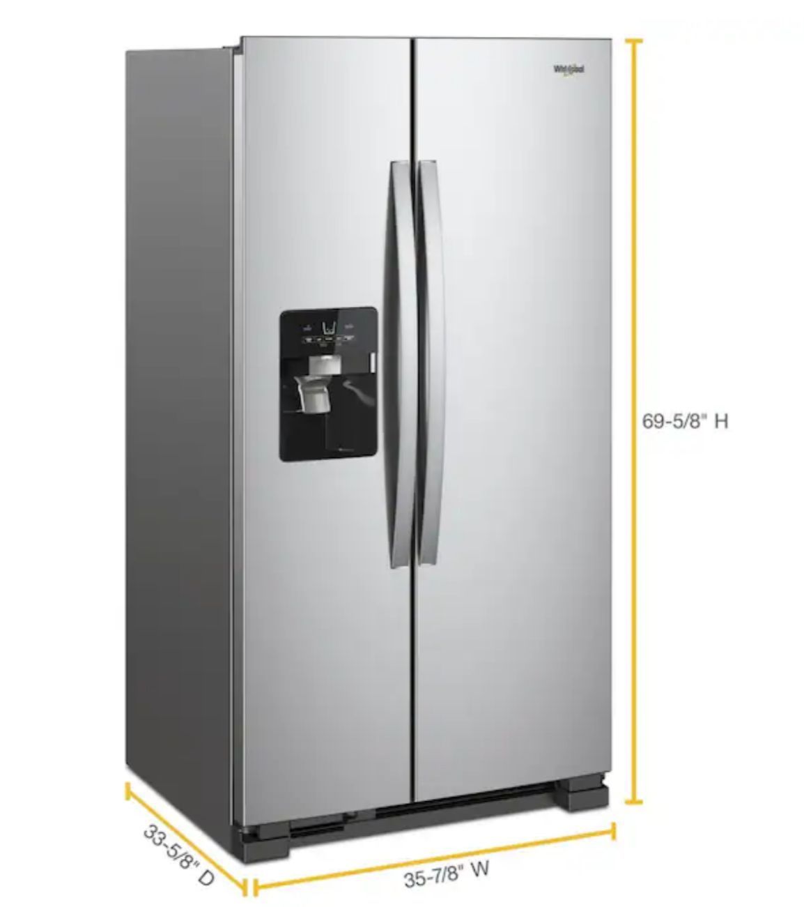 24.6 cu. ft. Side by Side Refrigerator in Fingerprint Resistant Stainless Finish