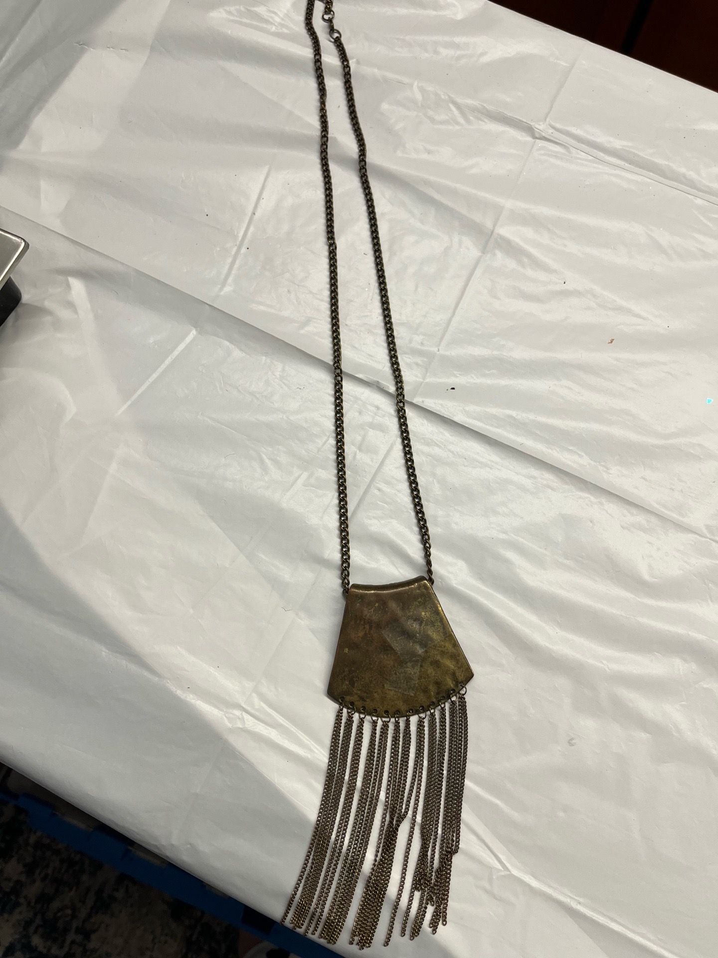 22” long Metal necklace