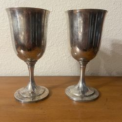Silver Wine Goblets-Set of 2
