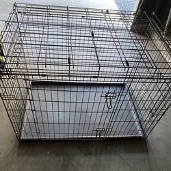 Frisco Fold & Carry Double Door Collapsible Wire Dog Crate, Large