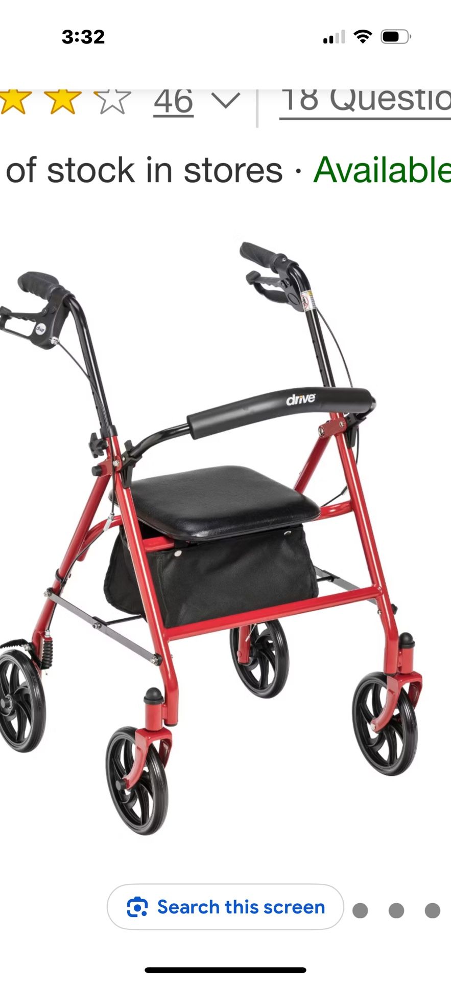 Walker With Seat.