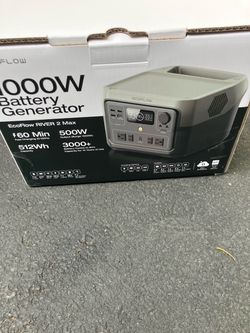 ECOFLOW River 2 Max 1000W Battery Generator. New. Never Been Used(See & Click On Pictures)
