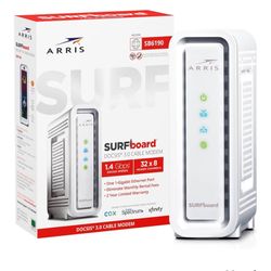 ARRIS (SB6190) - Cable Modem - Fast DOCSIS 3.0 32x8 Gigabit Cable Modem, For Comcast Xfinity, Cox, Spectrum and more, 1 Gbps Port, 800 Mbps Max Intern