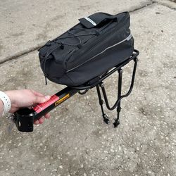 Bicycle rack and bag