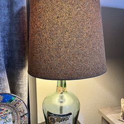 Vintage Wine Bottle Lamp With Cork Shade