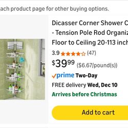 Tension Corner Shower Caddy
