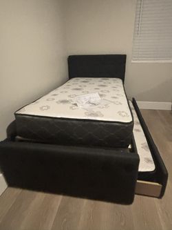 Twin Trundle Bed Frame With Mattresses 