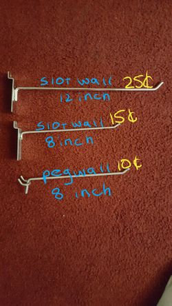 Slot Wall and Peg Wall Hooks