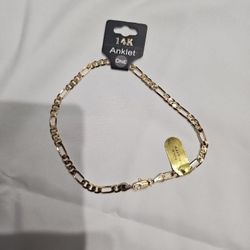 14k Gold Plated Anklet 