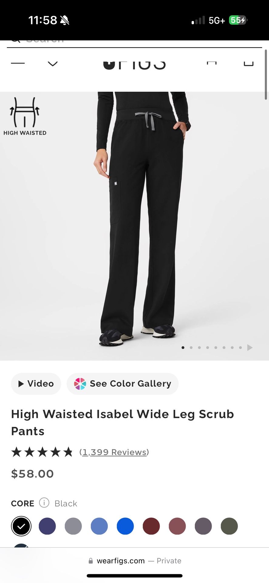 Figs Isabel Wide Leg Scrub 