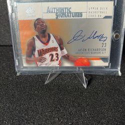 Jason Richardson Authentic signature Upper Deck