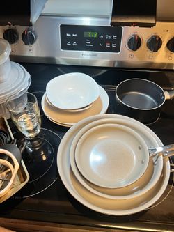 Pans, dishes, utensils