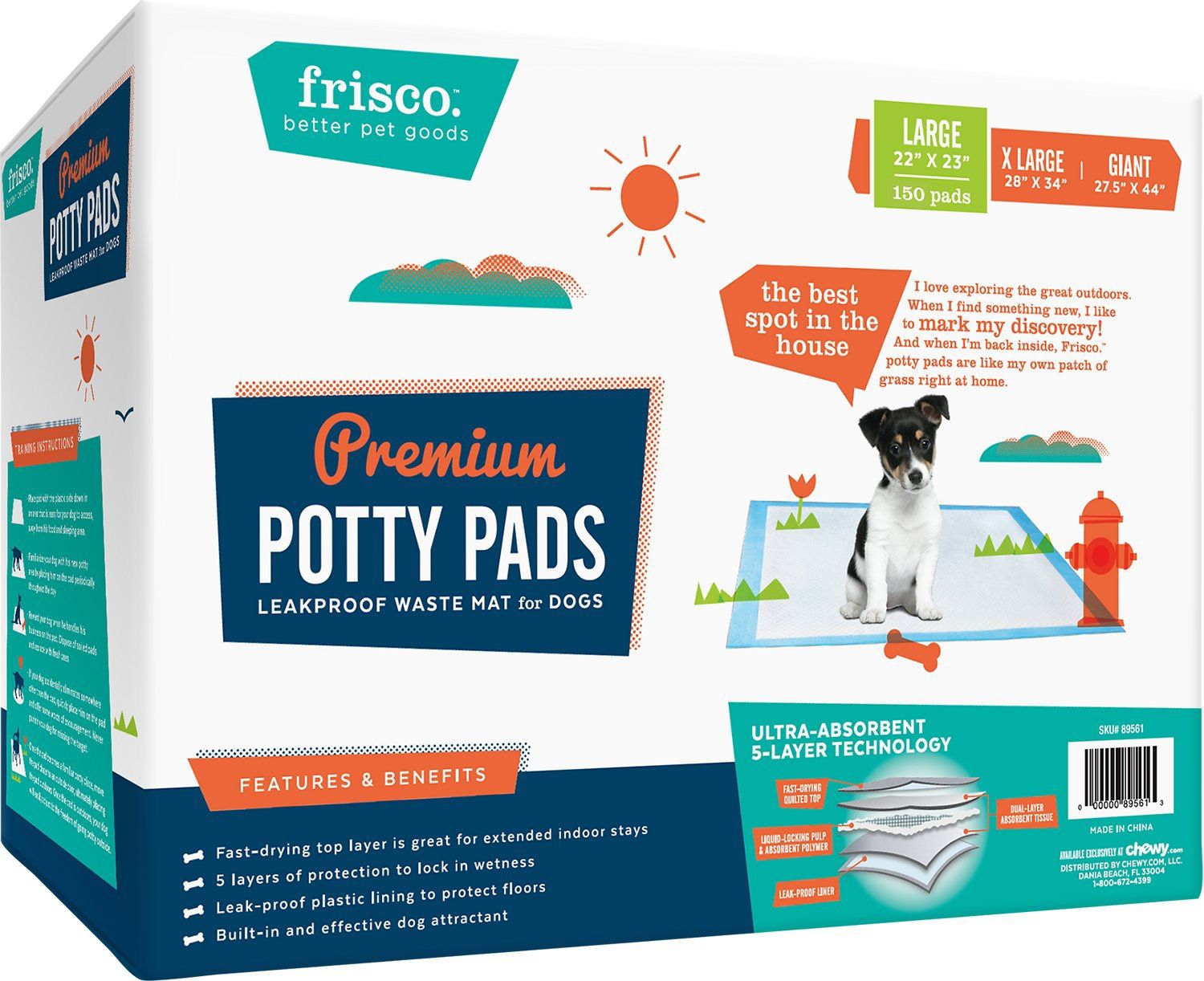 Frisco dog Training And Potty pad 22x23 150 Sheets