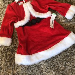 Little Miss Santa Dress Sz 12 Mos