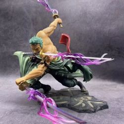 Hot One Piece 21cm Anime Figure GK Roronoa Zoro Three-blade Sa-maximum Manga Anime Statue Action Figure Collection Model Kid Toy