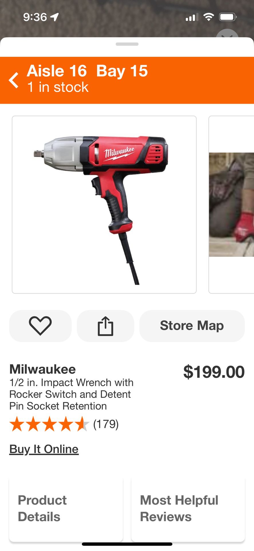 1/2” Impact Wrench, Not Negotiable, Fixed Price 