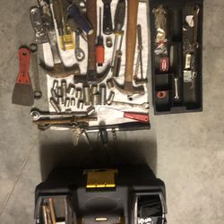 Mechanic Tools and Plastic Toolbox