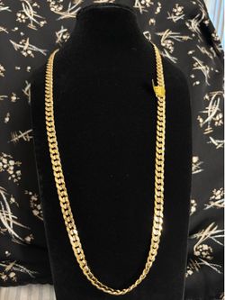 8mm diamond cut Cuban link gold chain