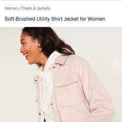 Soft Brushed Utility Shirt Jacket From Old Navy