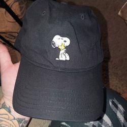 Black Snoopy Embroidered Hat