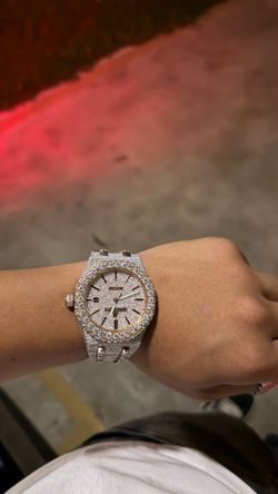 Royal Oak Rose Gold Stainless Steel VVS Lab Diamond