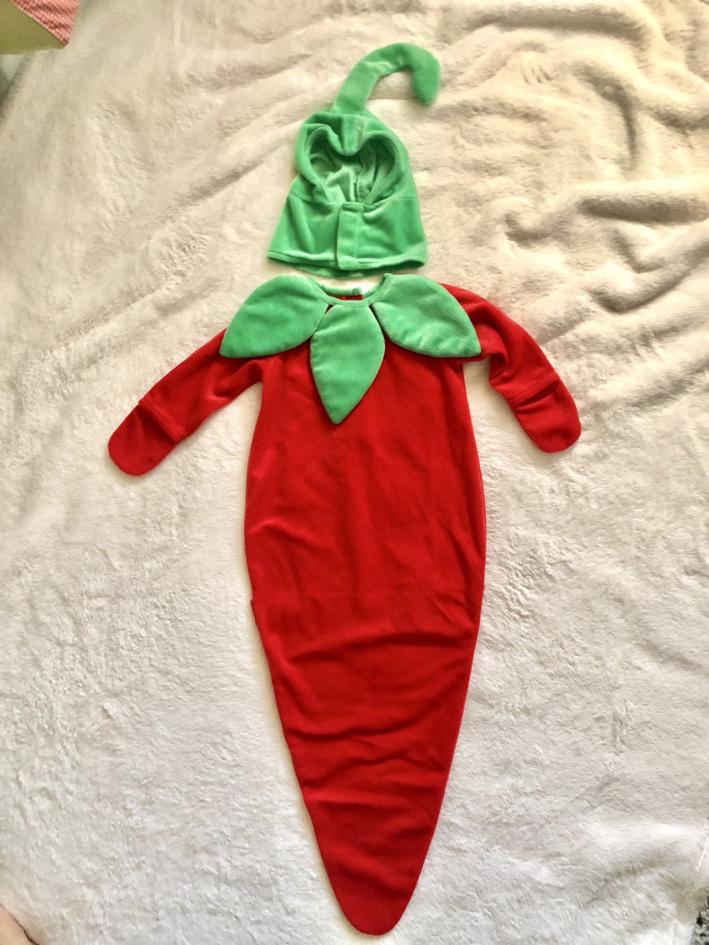 XS 0-9 Months Infant Baby Chili 🌶 Pepper Halloween Costume