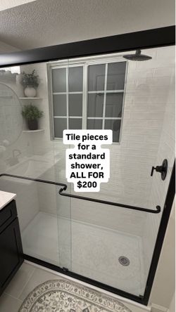 Tile pieces (White Ceramic) for a standard shower - ALL FOR $200i