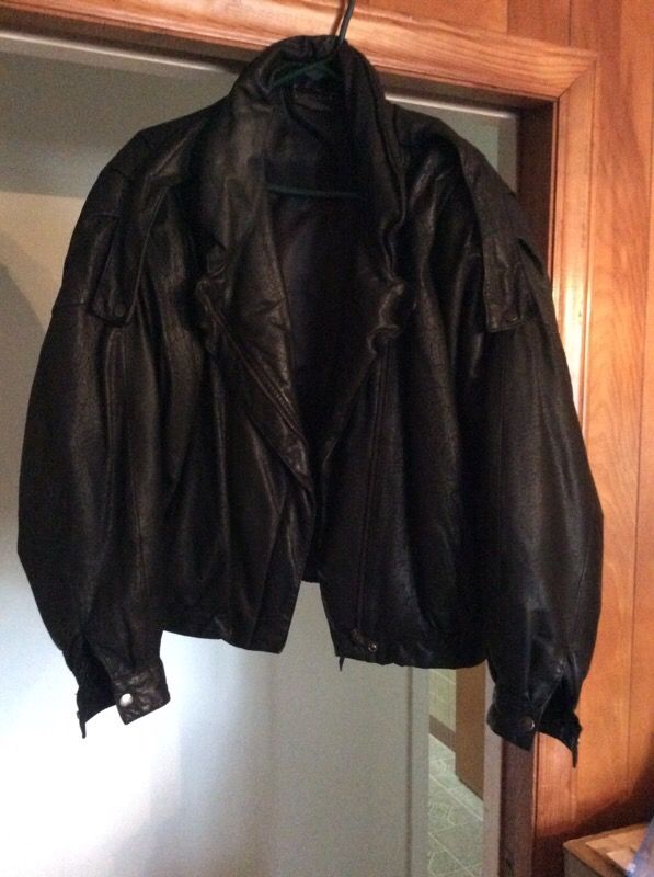 Bomber leather jacket