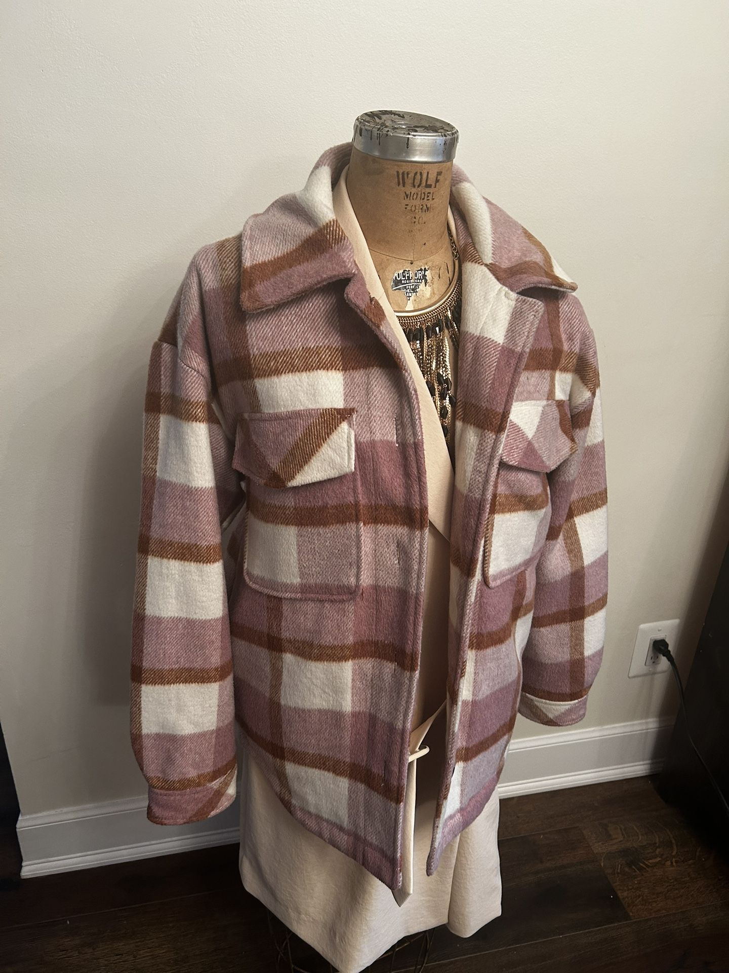 Garage Ladies wool Plaid Jacket