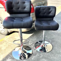 Dark Brown Adjustable Bar Chairs