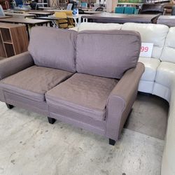 Brown Fabric Loveseat, IN Box, $199