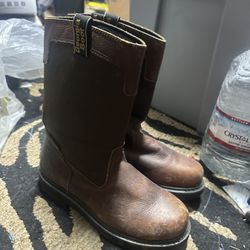 Men's Brown Leather Booths Size 10