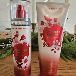 Brand New Bath and Body Works Japanese Cherry Blossom Body Cream and Mist