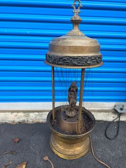HUGE Rare Vintage 1970's Italian Style 38" Hanging Mineral Oil Rain Lamp Goddess