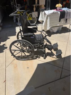 Invacare Heavy Duty Non Folding Wheelchair with Foot Rests 16”x18”