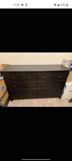 Black Ikea Hemnes Dresser. Delivery available for an additional fee