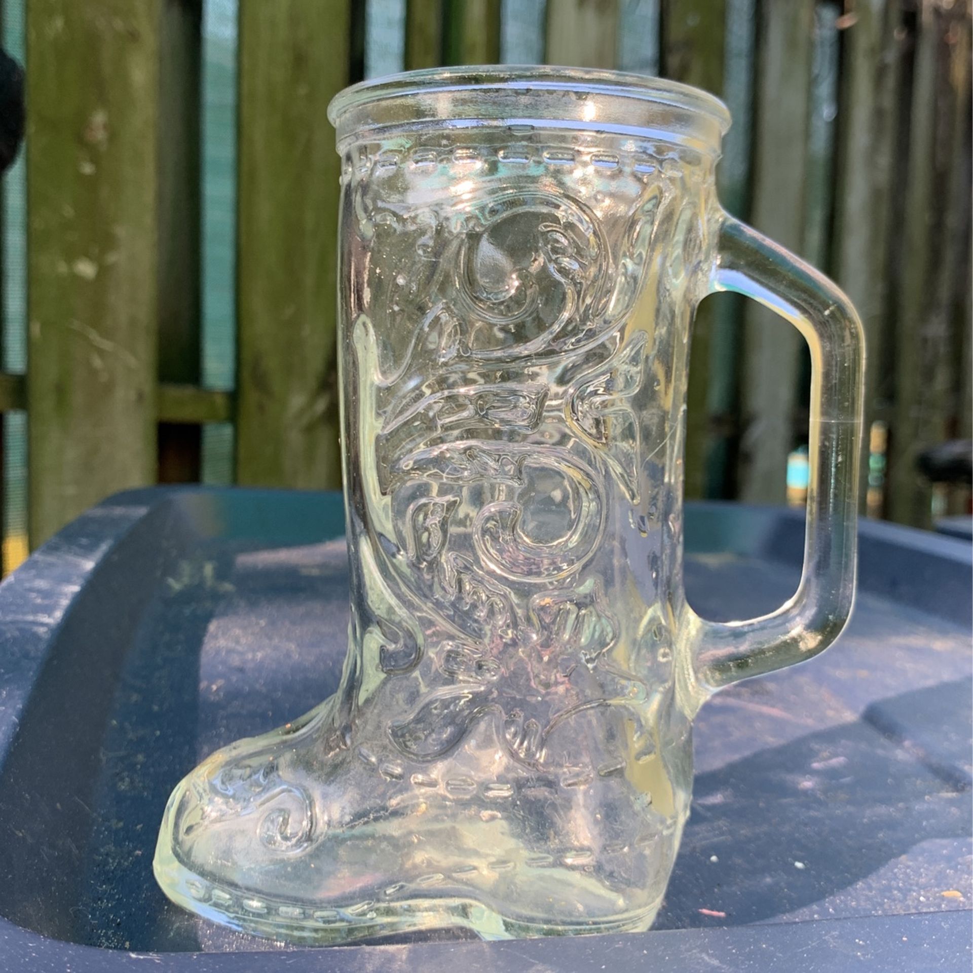 Vintage Cowboy Boot Beer Mug 12oz
