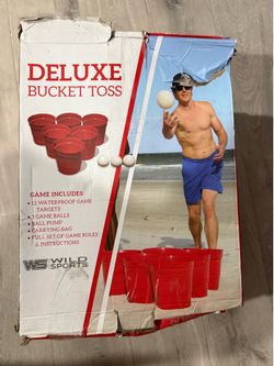 Wild Sports Deluxe Bucket Toss Pong Game